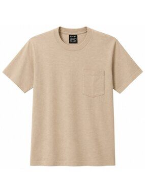 BVD Men’s Beige Tan Pocket T-Shirt Size M 38-40 100% Cotton Made USA